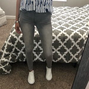 Express Gray Skinny Jeans